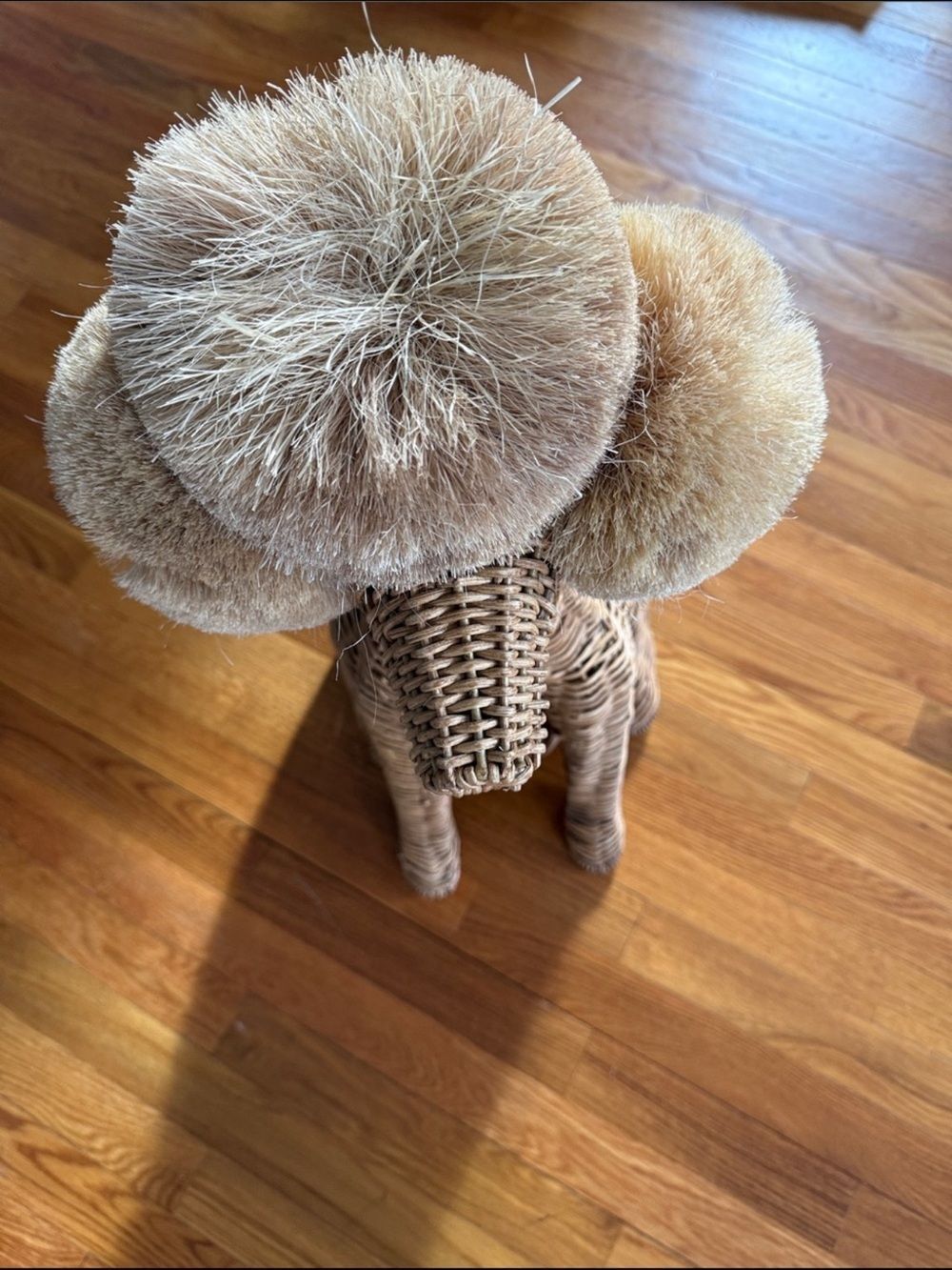 New Anthropologie Poodle Dog Woven Wicker Basket One Size - Picture 6 of 8